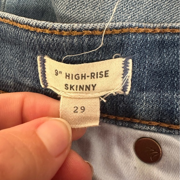 Madewell Jeans Womens 29 ankle 9" High Rise Skinny Distressed J6523 raw hem - Picture 8 of 10